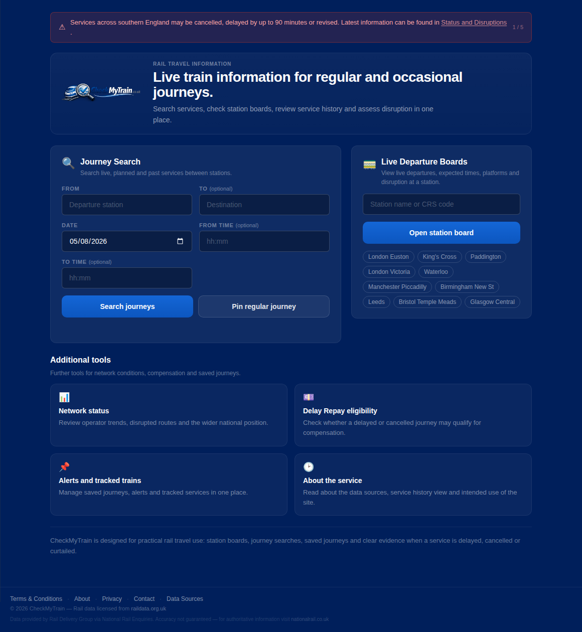 Homepage screenshot